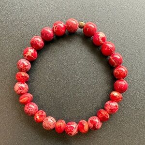 Red Sea Sediment Jasper Handmade Beaded Bracelet